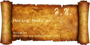 Hering Noémi névjegykártya
